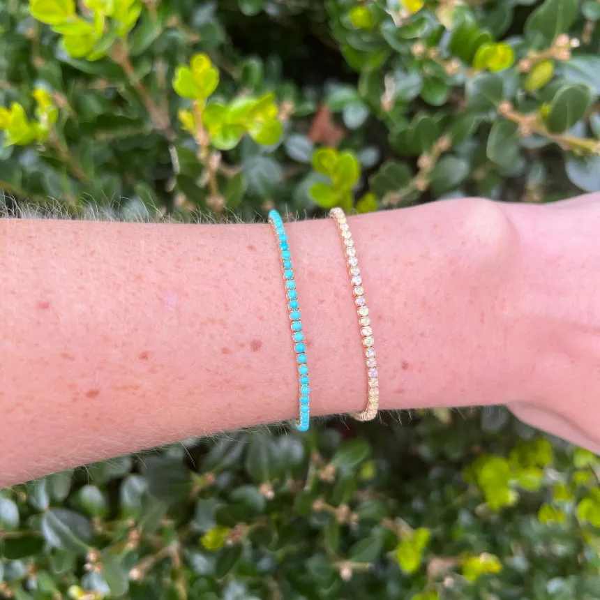 Gold Opal Tennis Bracelet
