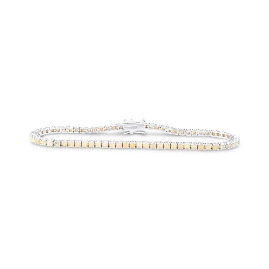 Gold Opal Tennis Bracelet