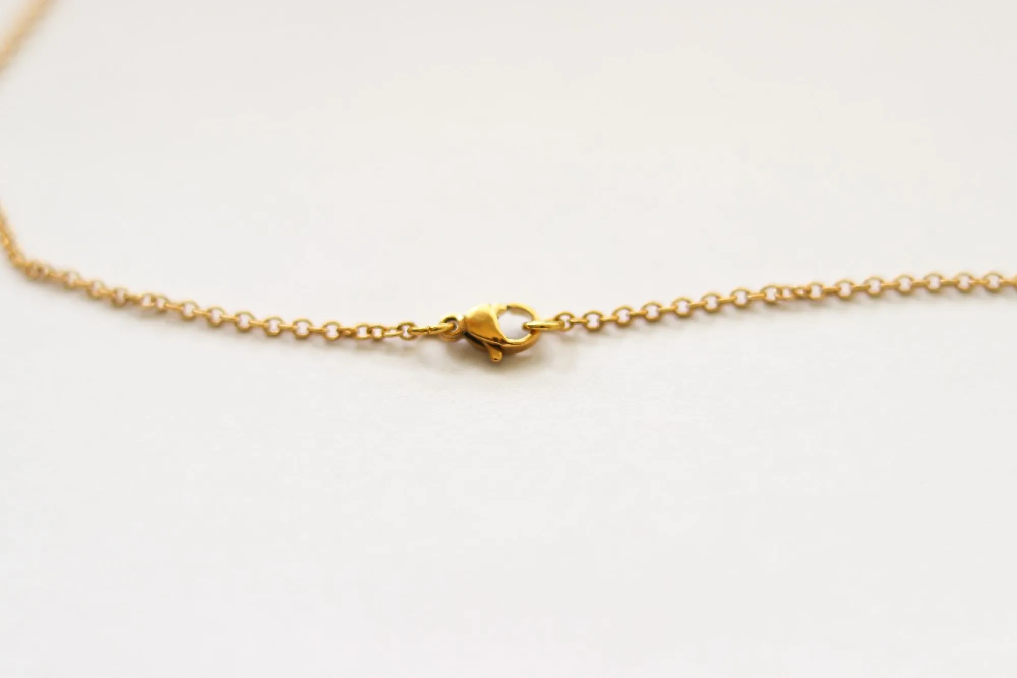 Gold triangle necklace for men, stainless steel chain necklace, gift wrapped gift for him