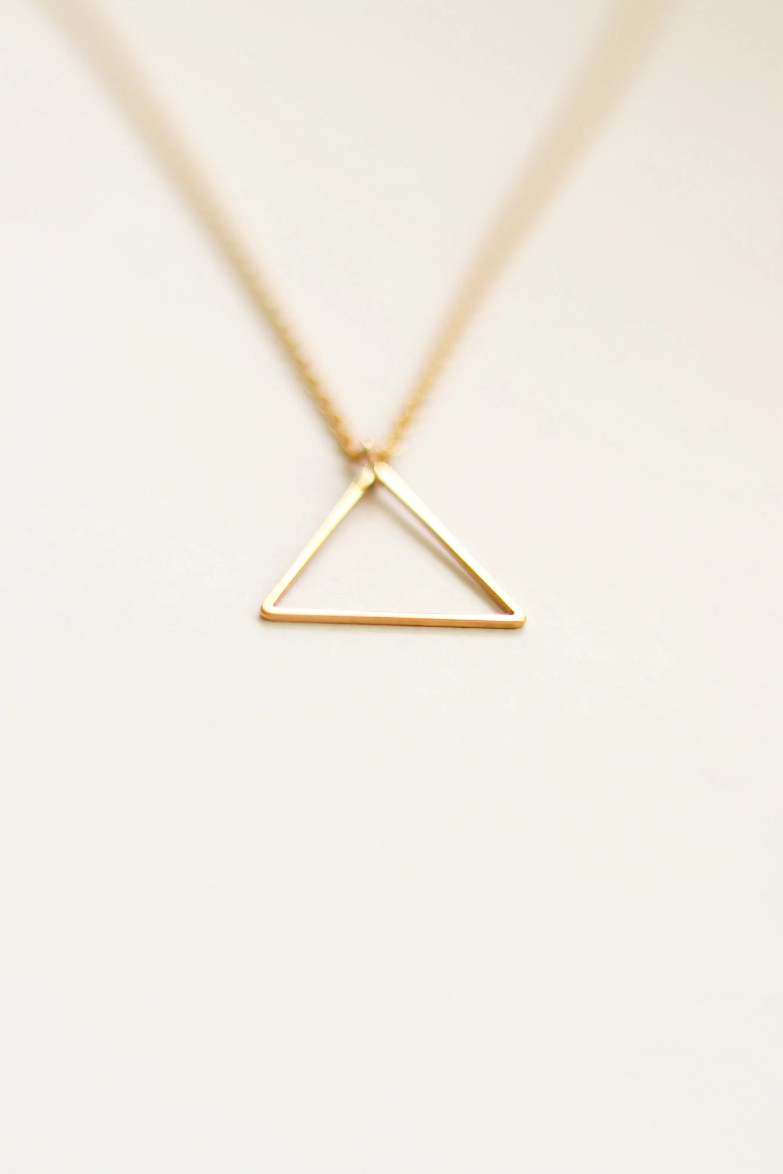 Gold triangle necklace for men, stainless steel chain necklace, gift wrapped gift for him