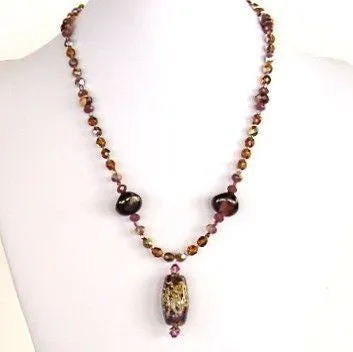 Gustav: 19" Purple Pendant Necklace