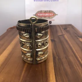 Handmade Golden Vintage Handcuff Bracelet
