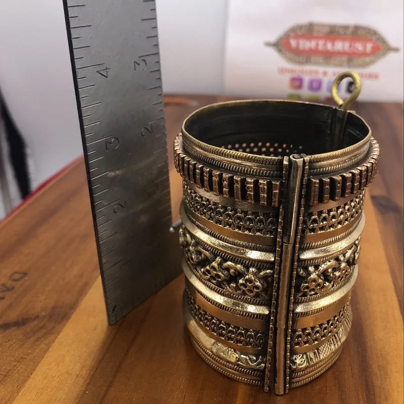 Handmade Golden Vintage Handcuff Bracelet