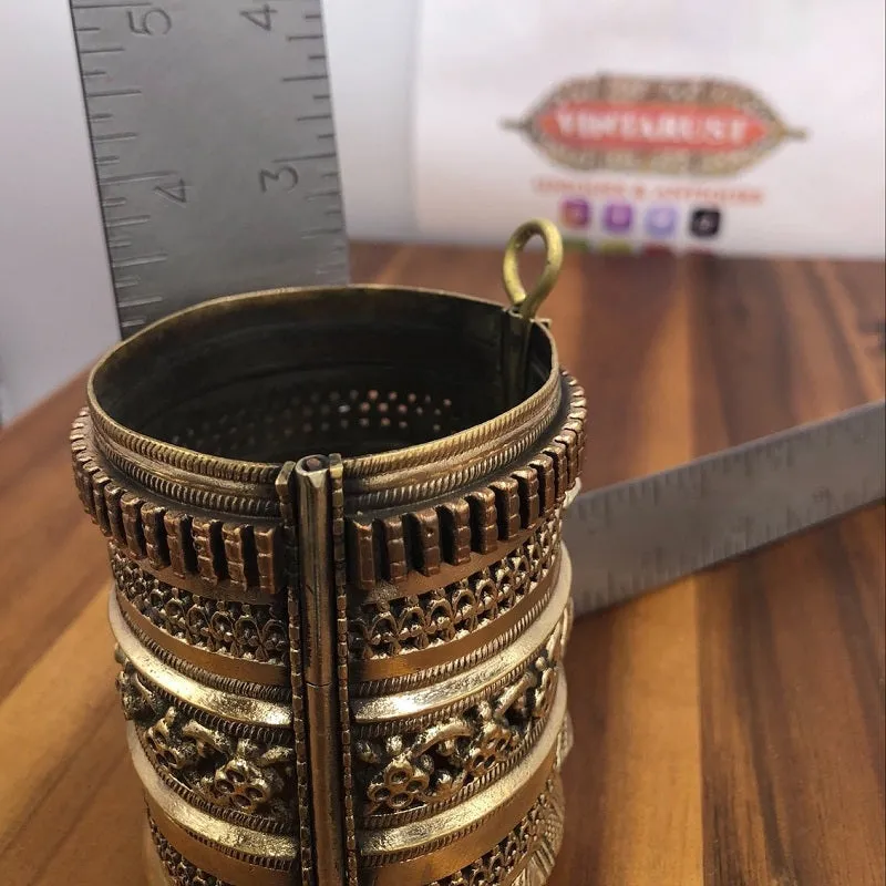 Handmade Golden Vintage Handcuff Bracelet