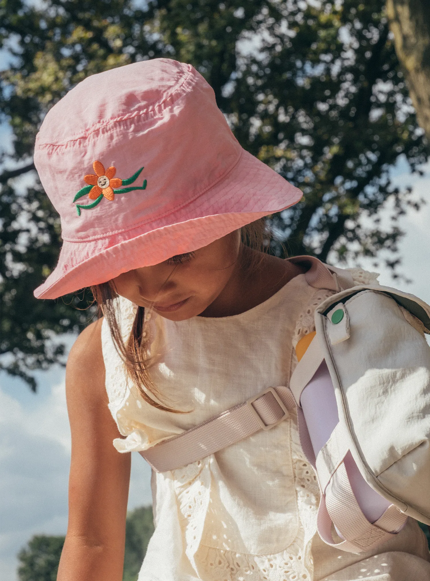 Happy Flower Kids Pocket Bucket Hat