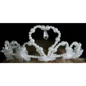 Heart Pearl Crystal Tiara Veil