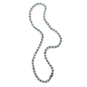 Ingot Eternity Necklace - White Gold & Montana Sapphire