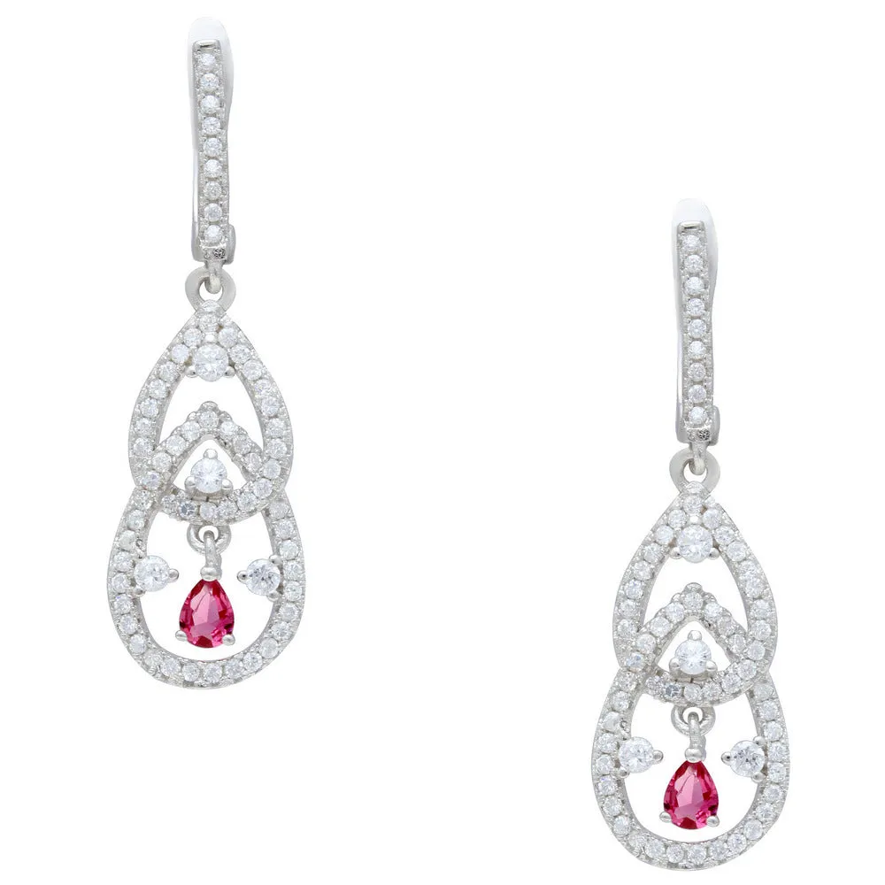 Interloop Drop CZ Earrings IJ15CSSER017