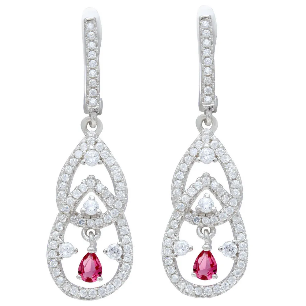 Interloop Drop CZ Earrings IJ15CSSER017