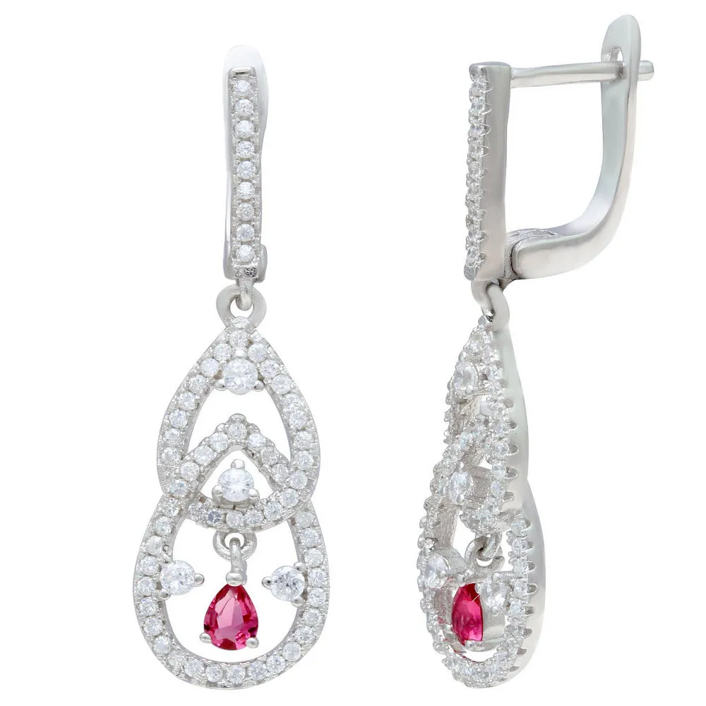 Interloop Drop CZ Earrings IJ15CSSER017
