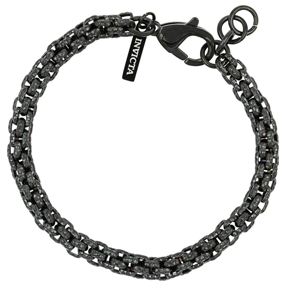 Invicta Men's Bracelet - Elements 9.25" Black Stainless Steel Hook Buckle | 39642
