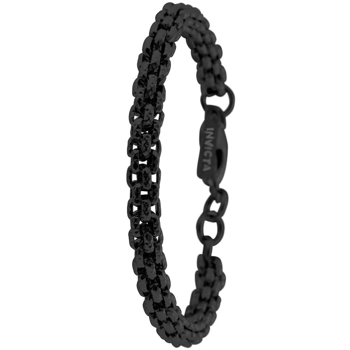 Invicta Men's Bracelet - Elements 9.25" Black Stainless Steel Hook Buckle | 39642