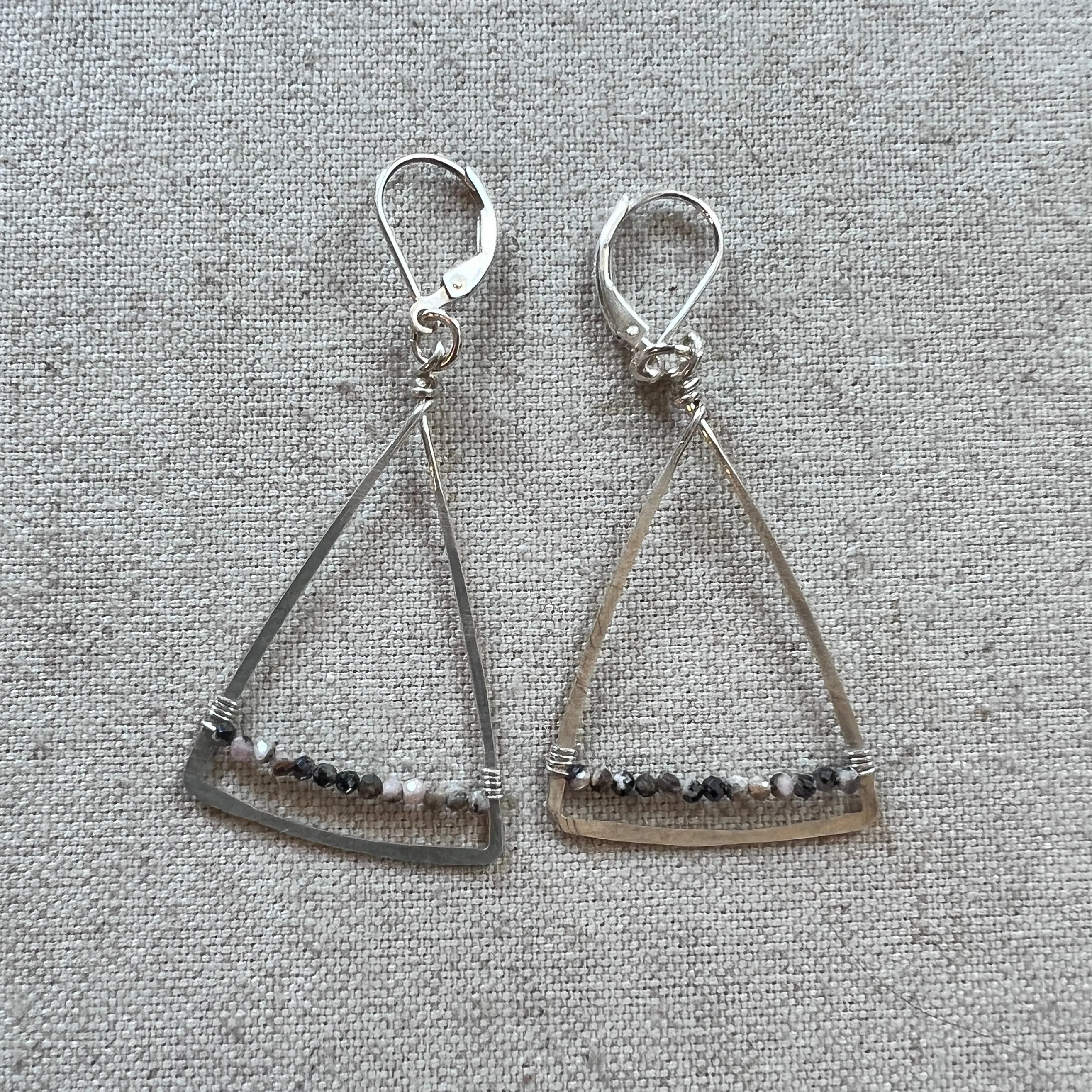 Jasper Triangle Earrings