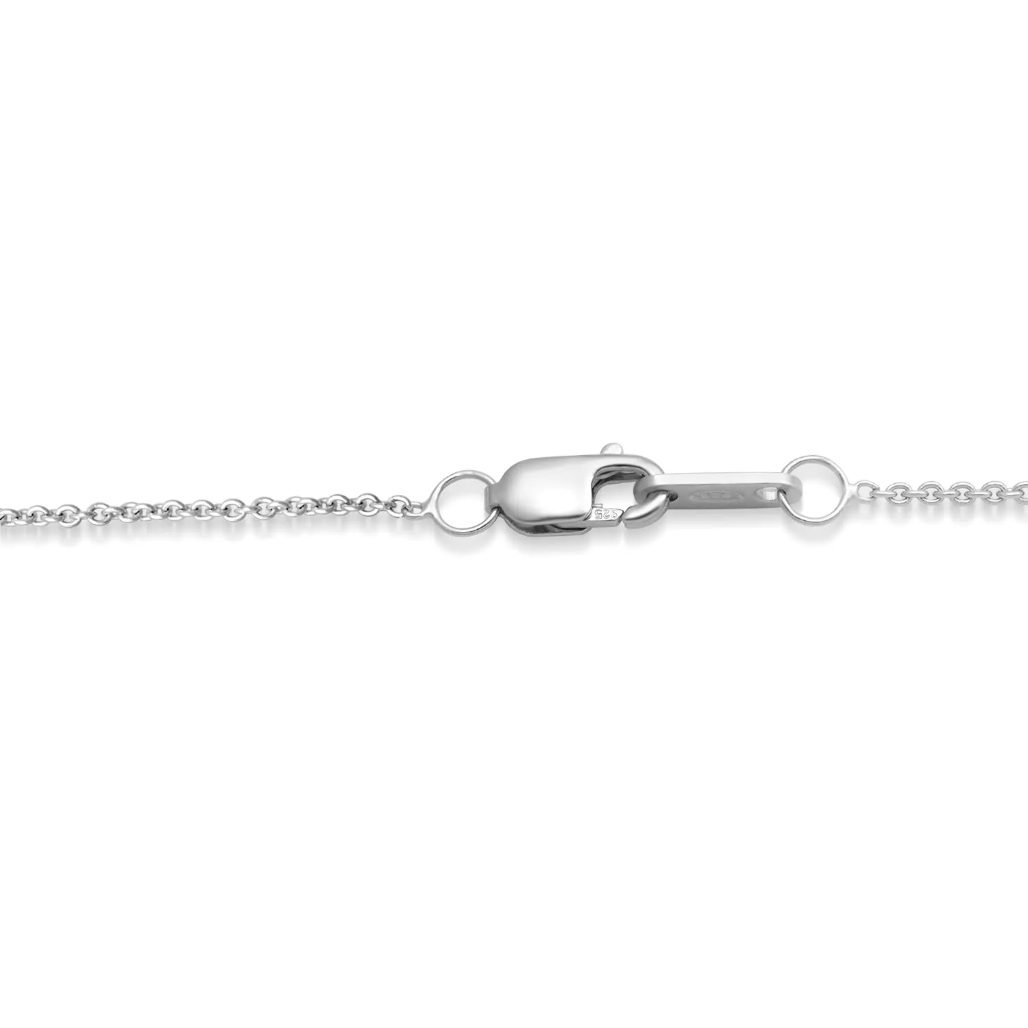 Jewelili Sterling Silver with Created Alexandrite and Created White Sapphire Halo Pendant Necklace