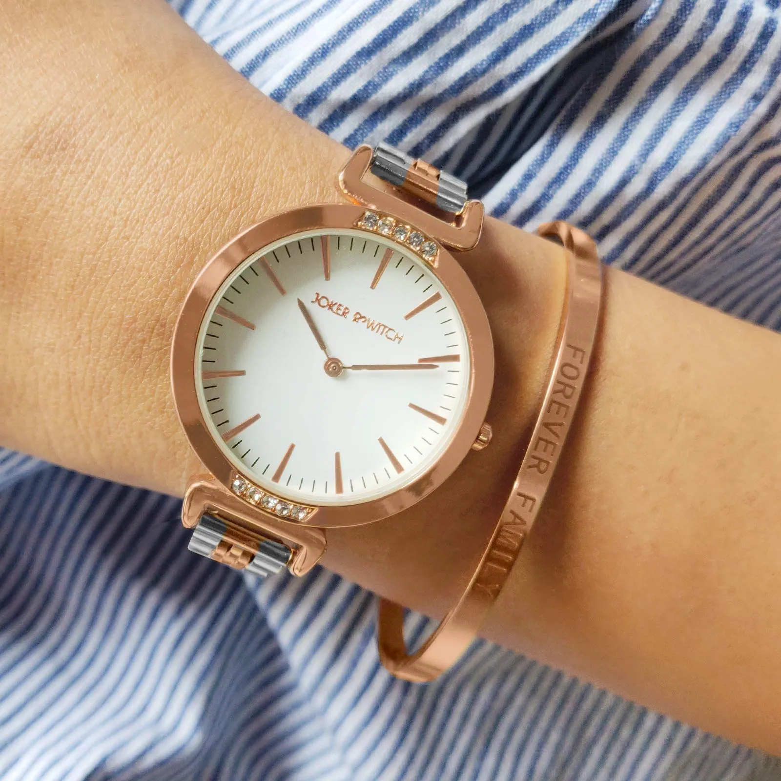 Joker & Witch Elixir Rosegold Analog Watch Bracelet Set for Women