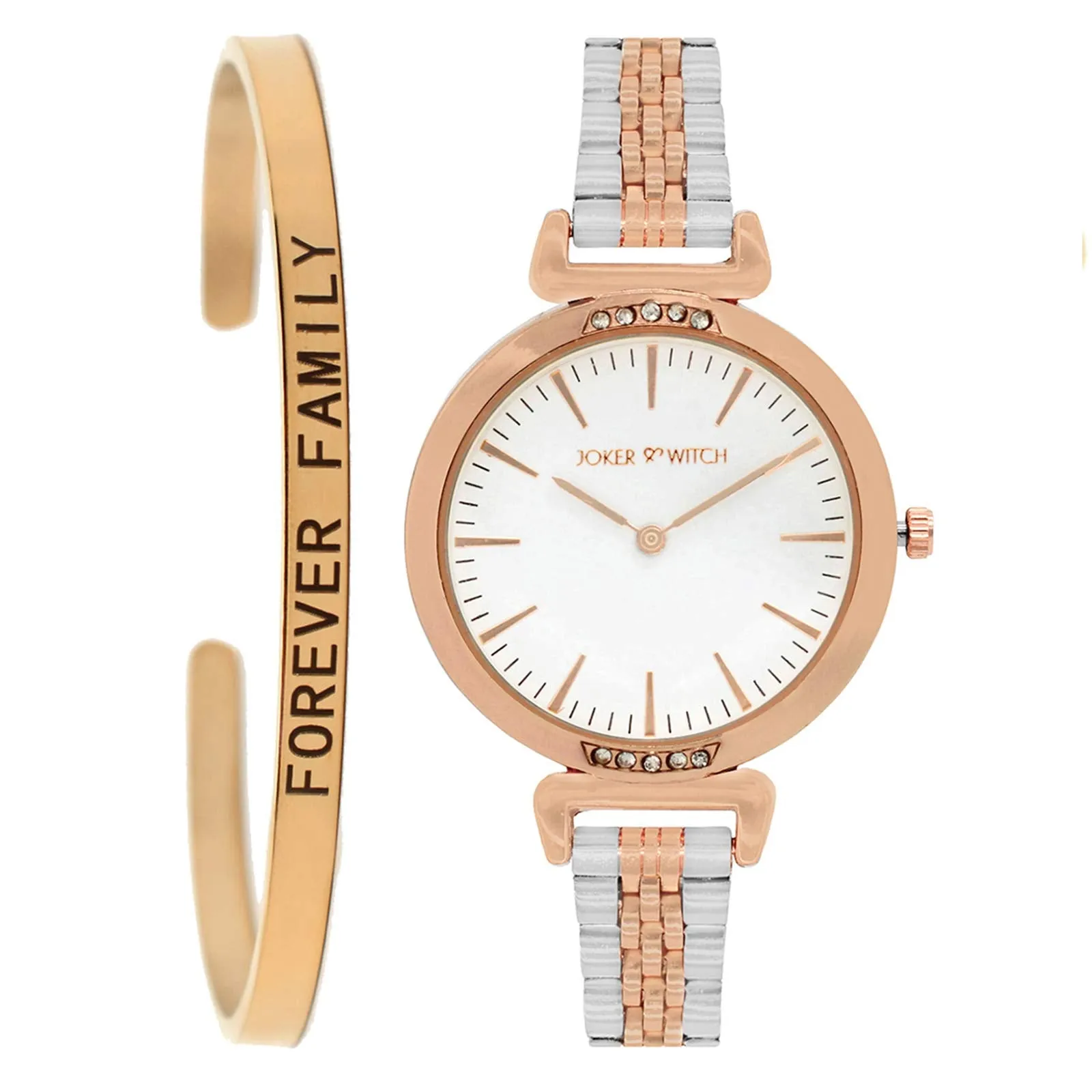 Joker & Witch Elixir Rosegold Analog Watch Bracelet Set for Women