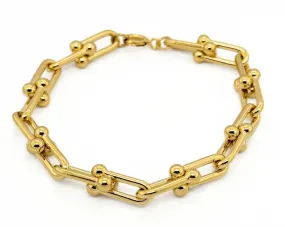 Large "HARDWARE " Gold Plated Bracelet
