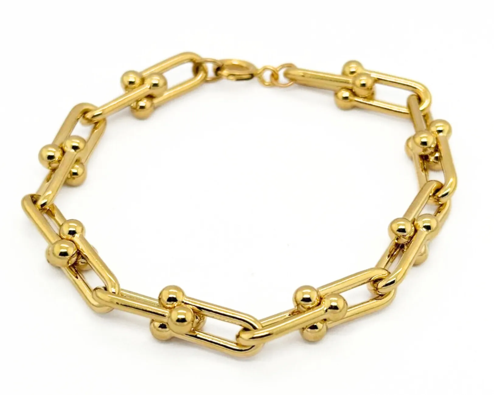 Large "HARDWARE " Gold Plated Bracelet