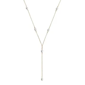 Lariat Necklace Pearls