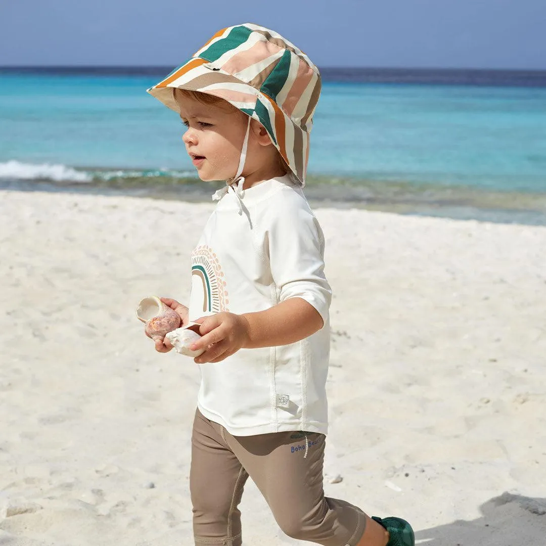 Lassig Sun Protection Bucket Hat - Pink/Nature - Waves
