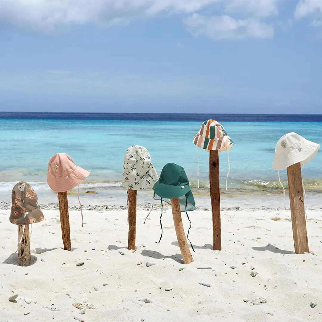 Lassig Sun Protection Bucket Hat - Pink/Nature - Waves