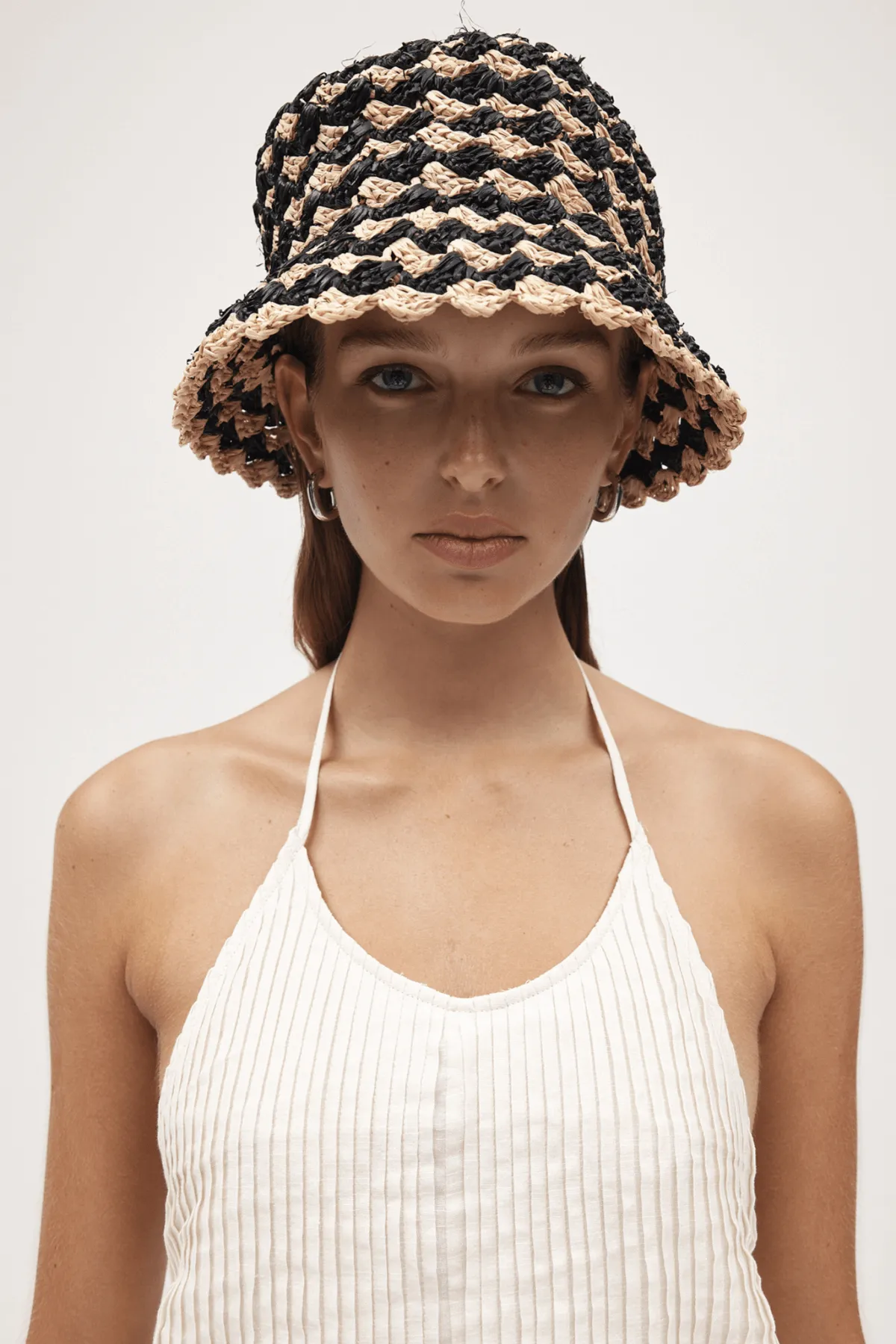 LOLA HAT NATURAL/BLACK