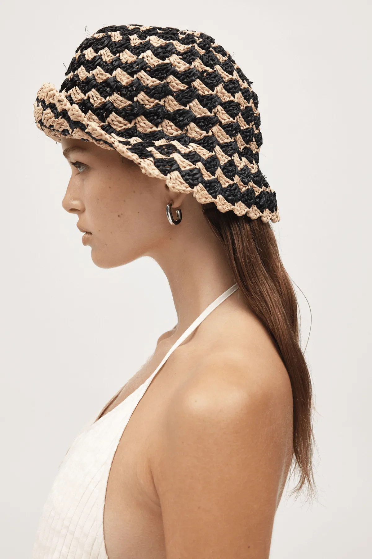 LOLA HAT NATURAL/BLACK
