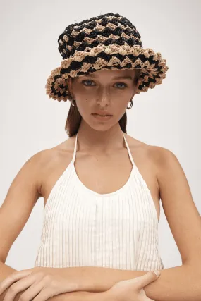 LOLA HAT NATURAL/BLACK