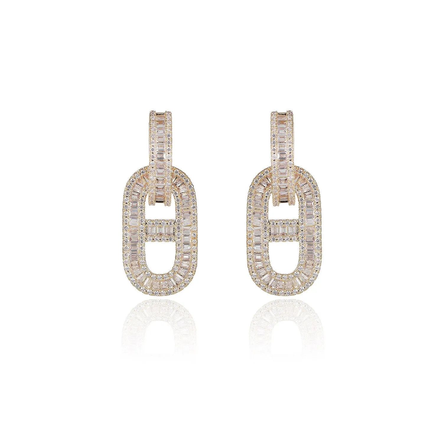 Luxury Cubic Zircon CZ Crystals Earrings Birthday Party Wedding Gift Fine New Jewelry CE11573