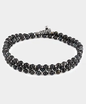 Maor The Silver Agora Bracelet / Necklace in Navy