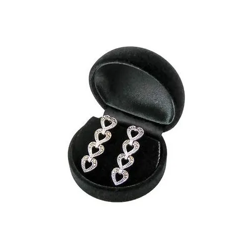 Marcasite Gemstone Heart Earrings