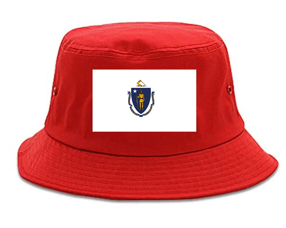 Massachusetts State Flag MA Chest Mens Bucket Hat