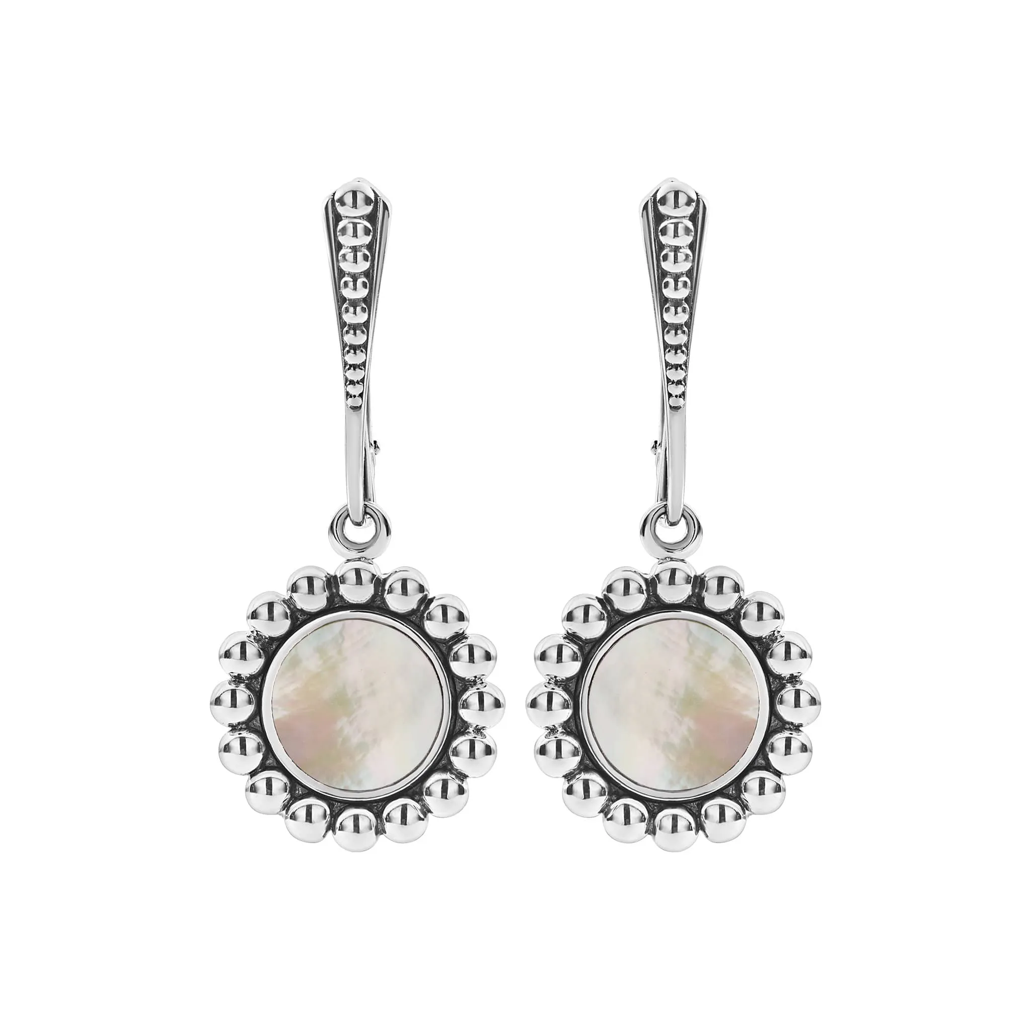 Maya Small Mother of Pearl Circle Drop Earrings