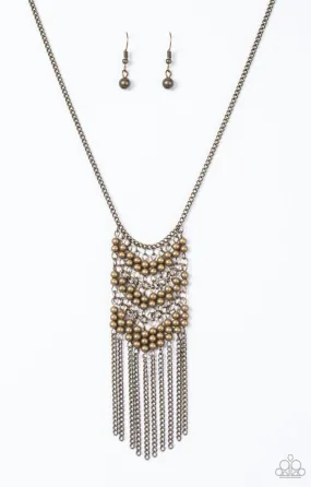 Metal Maven Brass Necklace - Paparazzi Accessories