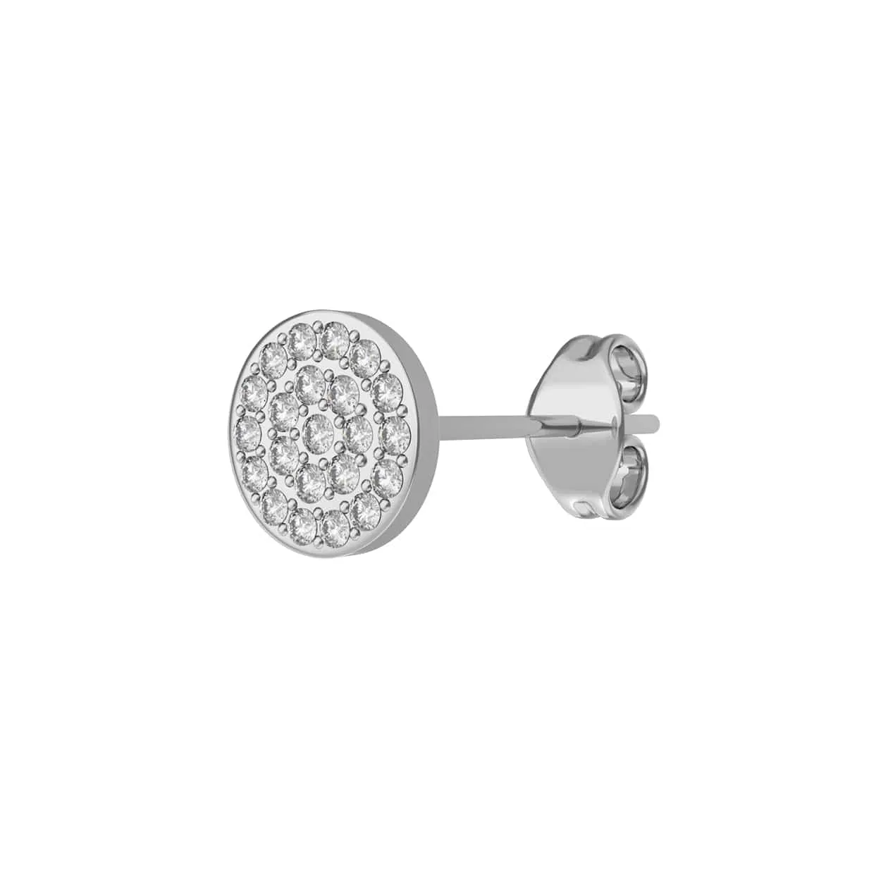 Mister Pavé Round Stud Earring