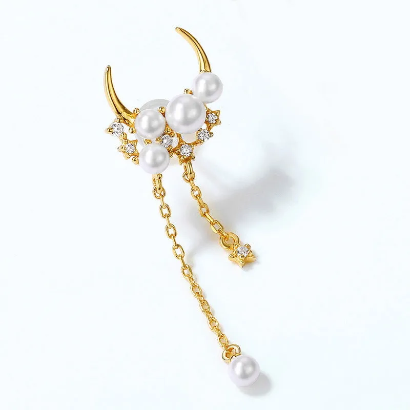 Moon and Star Earrings