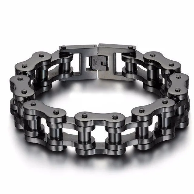 Motorcycle Chain Bracelet Extra Wide