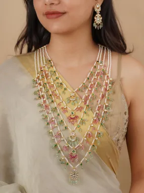 Multicolor Gold Plated Mishr Necklace Set - MR-S730M