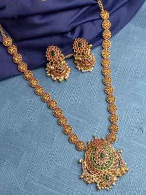 Multistone Floral Pearls Haram