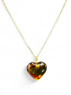 NATURAL AMBER WITH NECKLACE