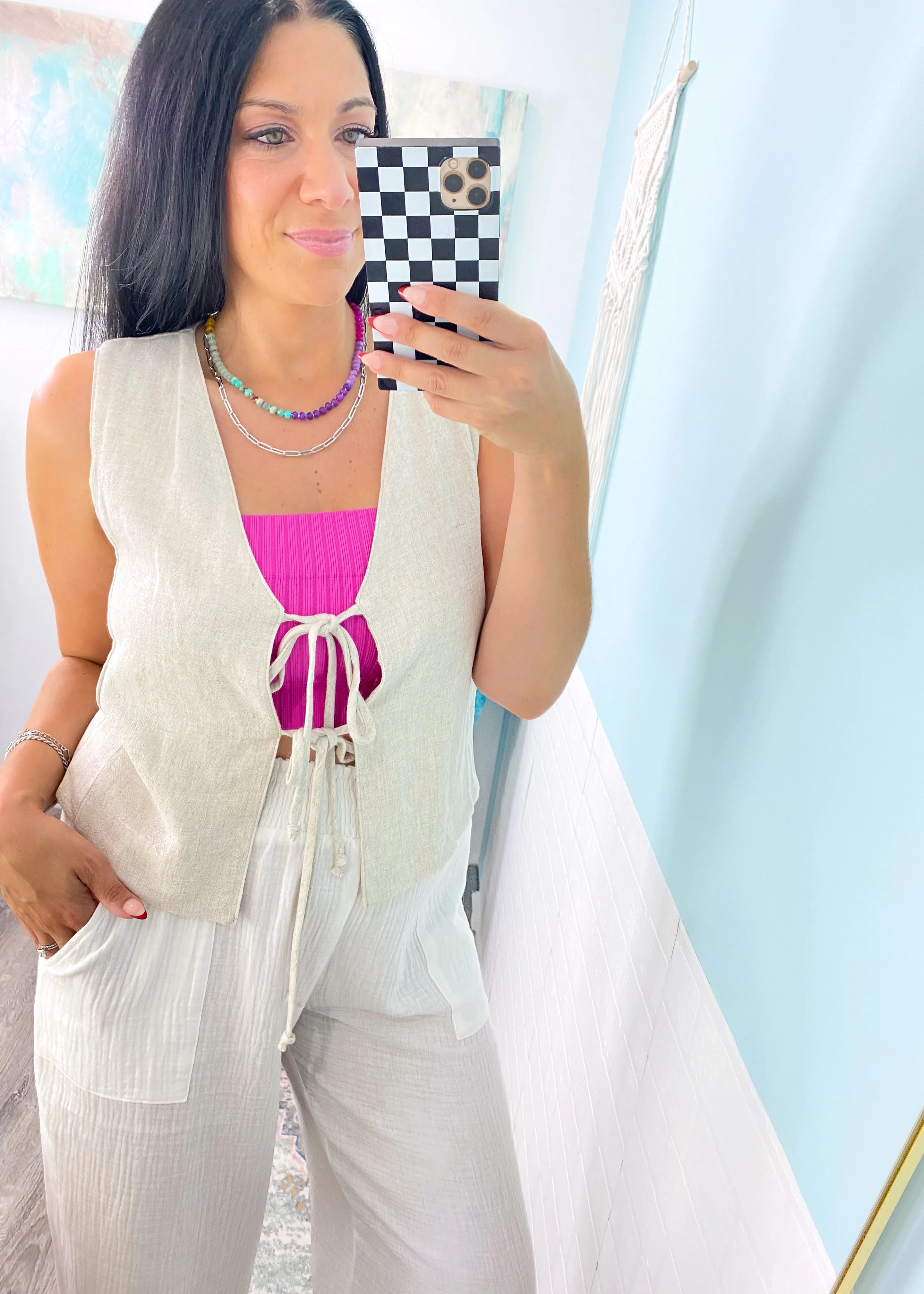 'Nora' Multicolor Natural Stone Necklace