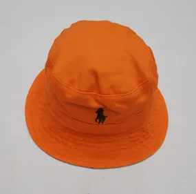 Nwt Polo Ralph Lauren Reversible Camo/Orange Pony Bucket Hat