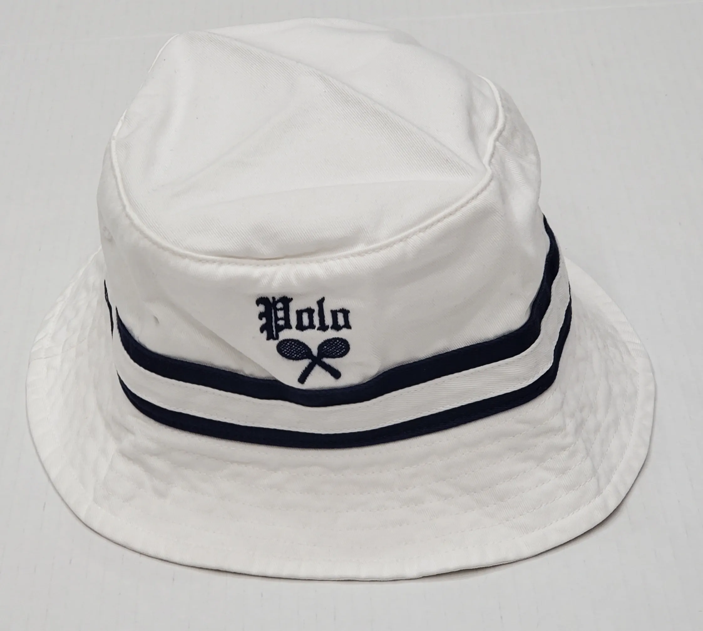 Nwt Polo Ralph Lauren White Polo Tennis Bucket Hat