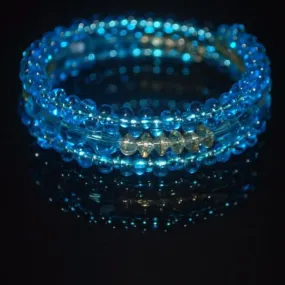 Ocean Blue Crystal and Czech Beads Bracelets