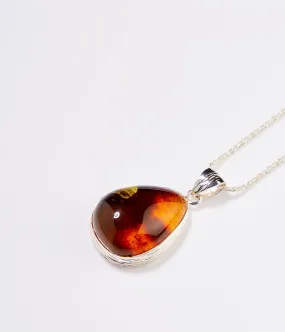 OOAK Autumn Glow Amber Pendant