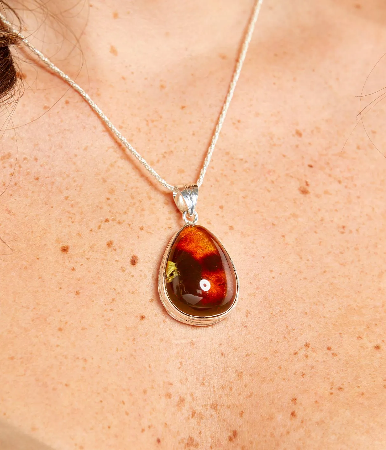 OOAK Autumn Glow Amber Pendant