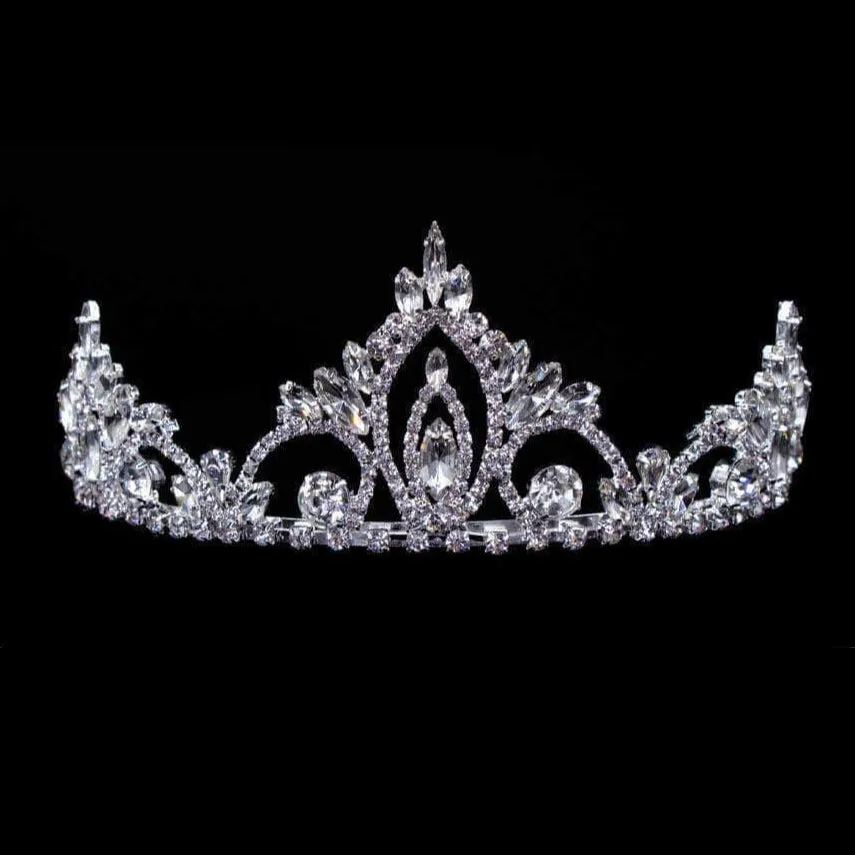 Pageant Prime Crystal Rhinestone 2.5" Silver Tiara