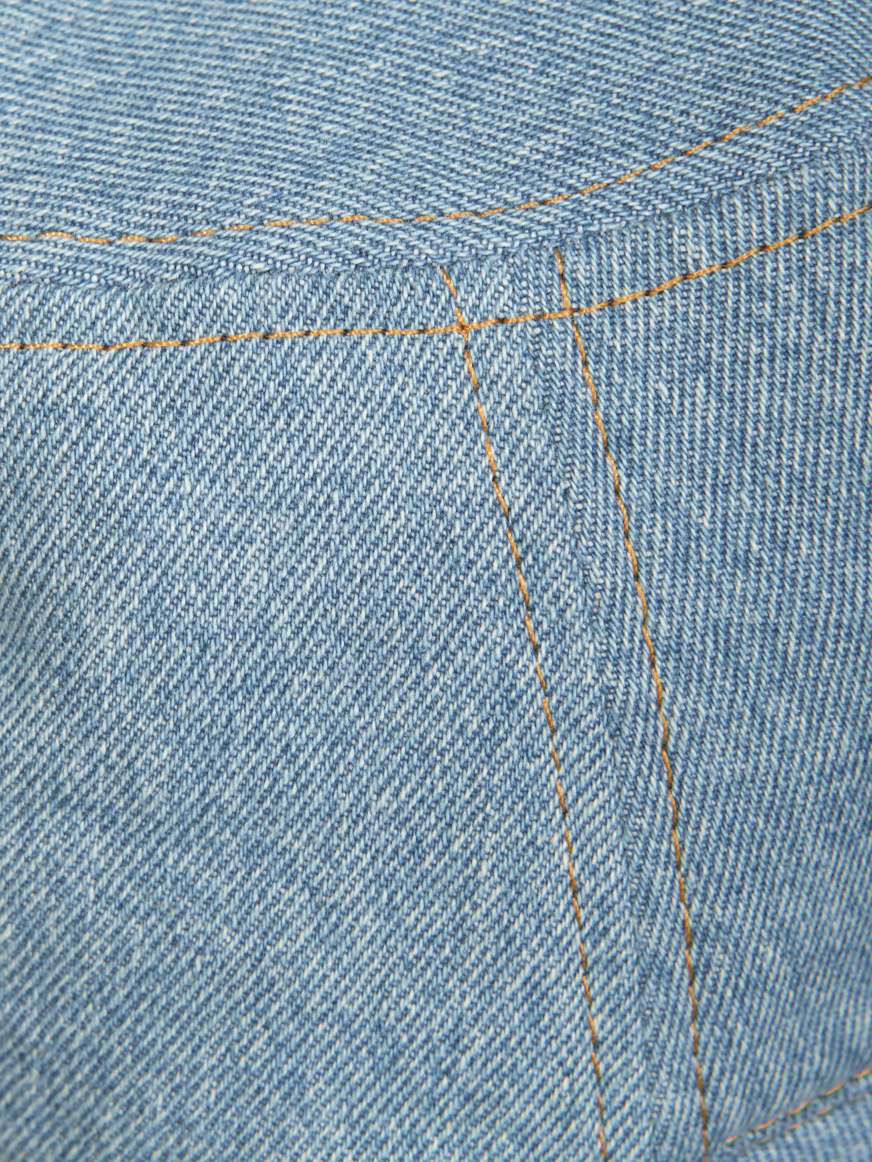 Palm Angels Boys Logo Stone Denim Bucket Hat in Blue