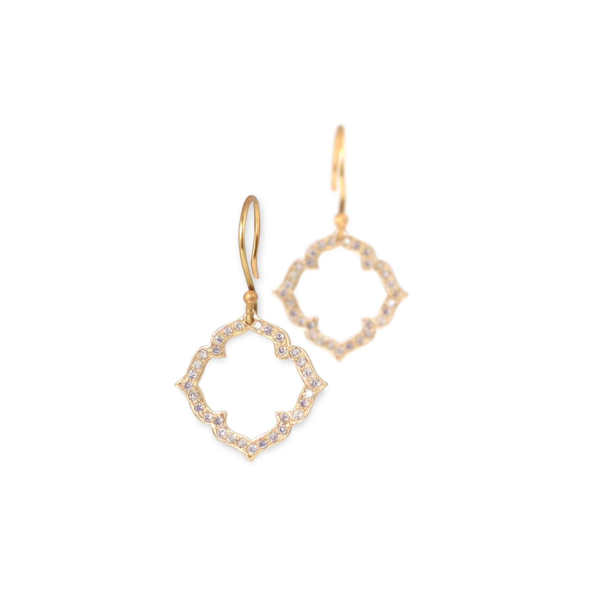 pavé clover earrings