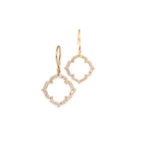 pavé clover earrings